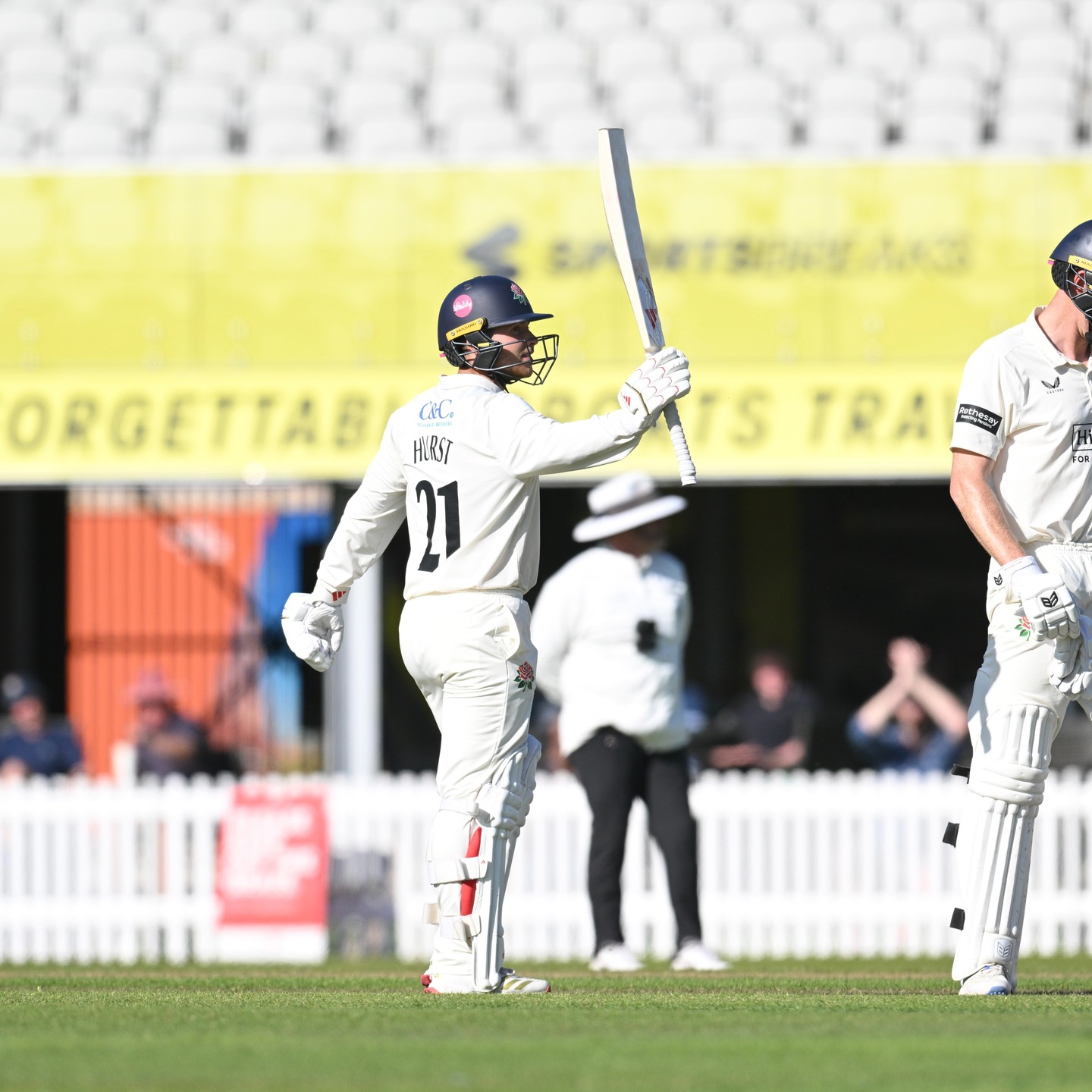 Hursty’s Fifty Shines in Lancashire Clash Lancashire Cricket star Hursty scores 50 in 129 balls on Day One clash versus Derbyshire!!