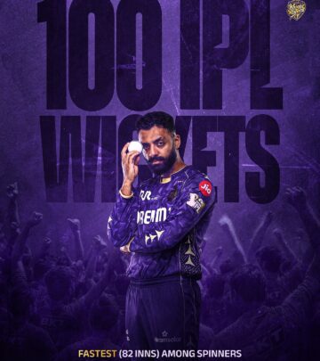 IPL Spinner Chakravarthy Sets 100-Wicket Record