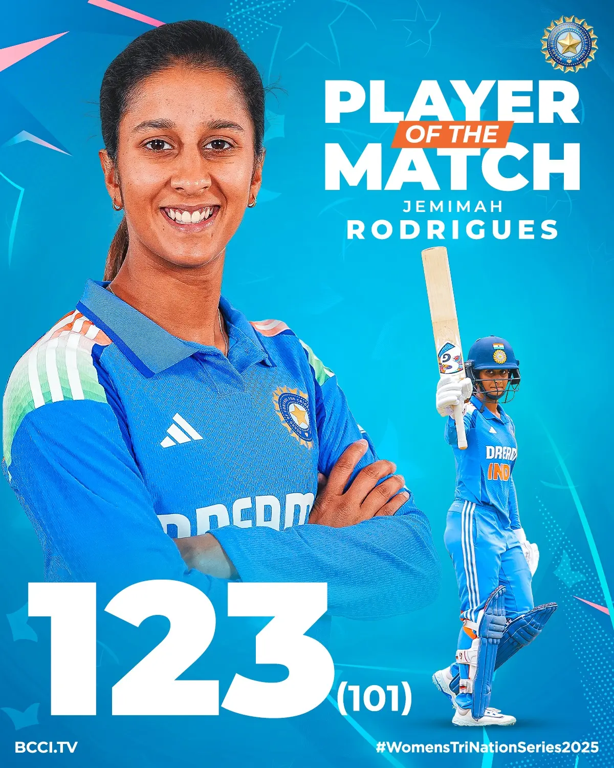 Jemimah Rodrigues Clinches Player Of The Match Honor Outstanding performance drives India triumph as elite cricketer sparks series final drive with flair!