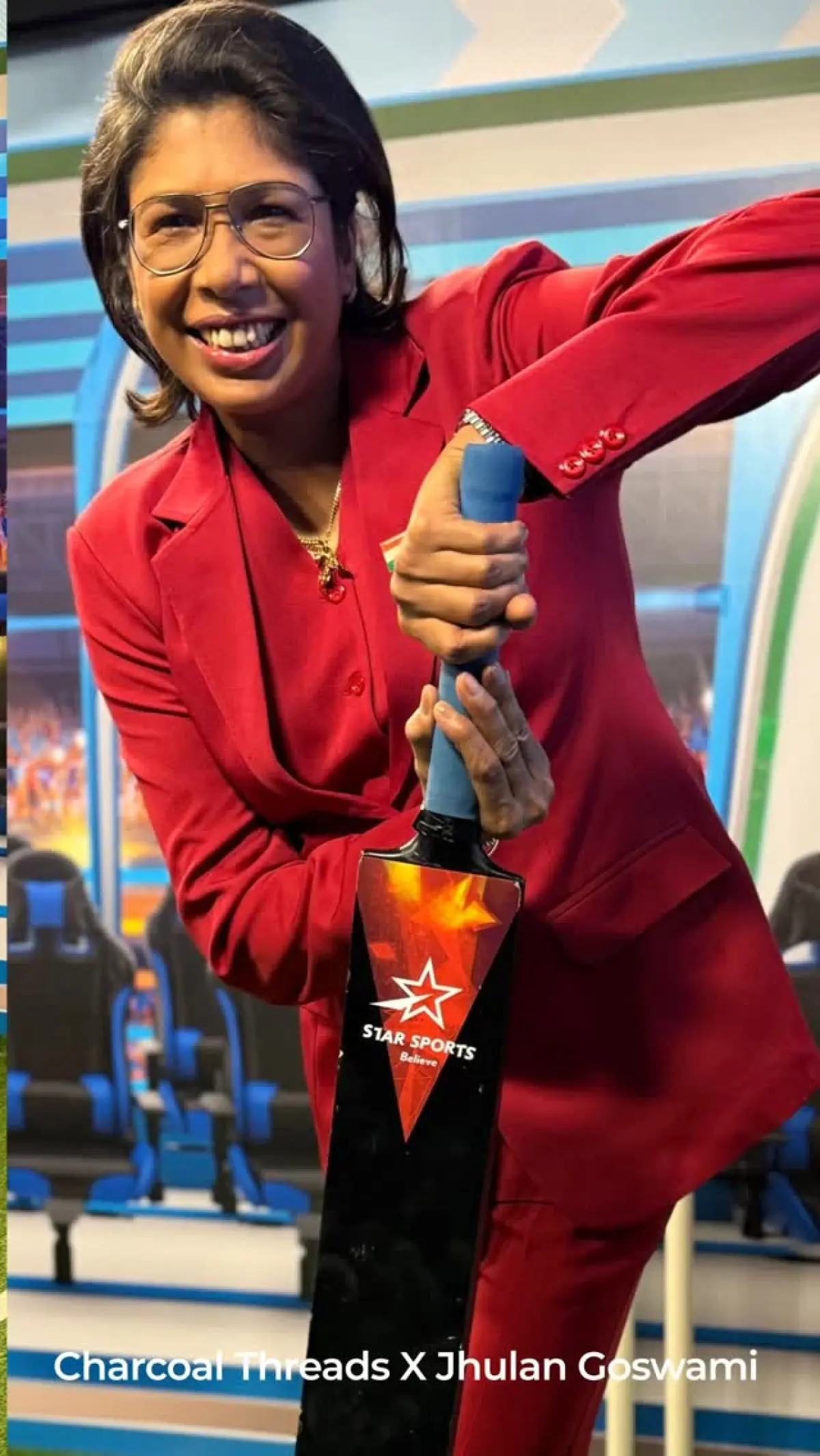 Legend Meets Style: Cricket icon Jhulan Goswami dazzles in a Charcoal Threads ensemble WOW