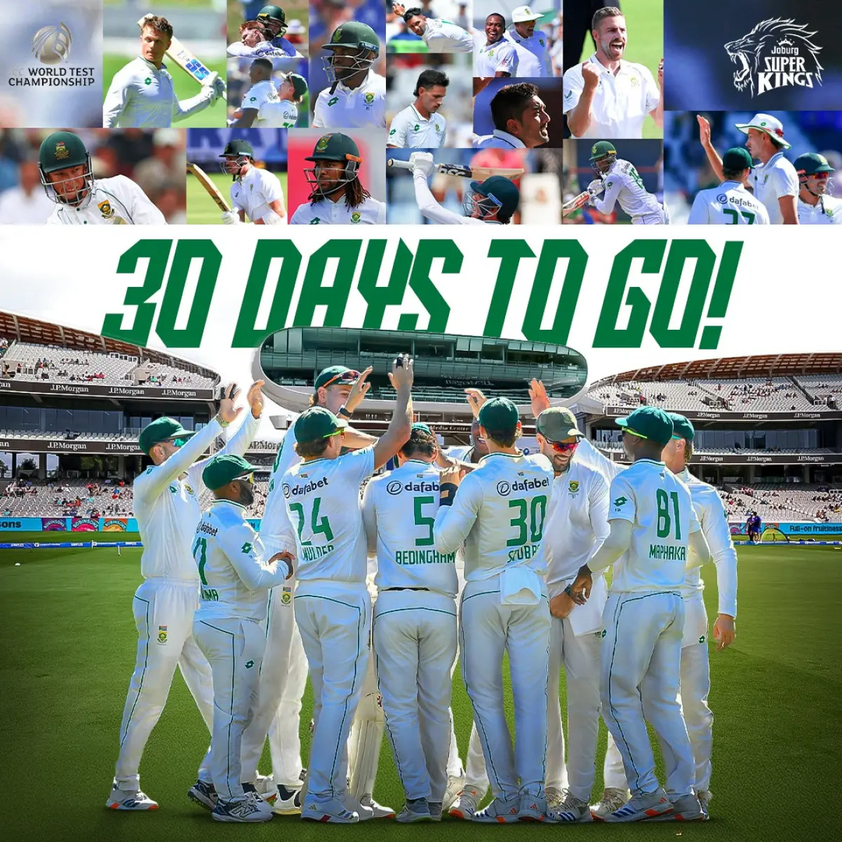 Joburg Super Kings Launch Bold Mission For WTC Final Joburg Super Kings one month mission ignites their fervor for WTC Final triumph and legacy.