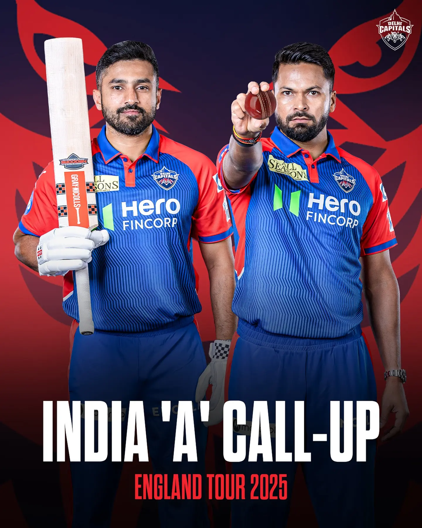 Karun And Mukesh: England Bound In Whites Delhi Capitals duo dons white as they gear up for England tour, igniting fervor and pride!