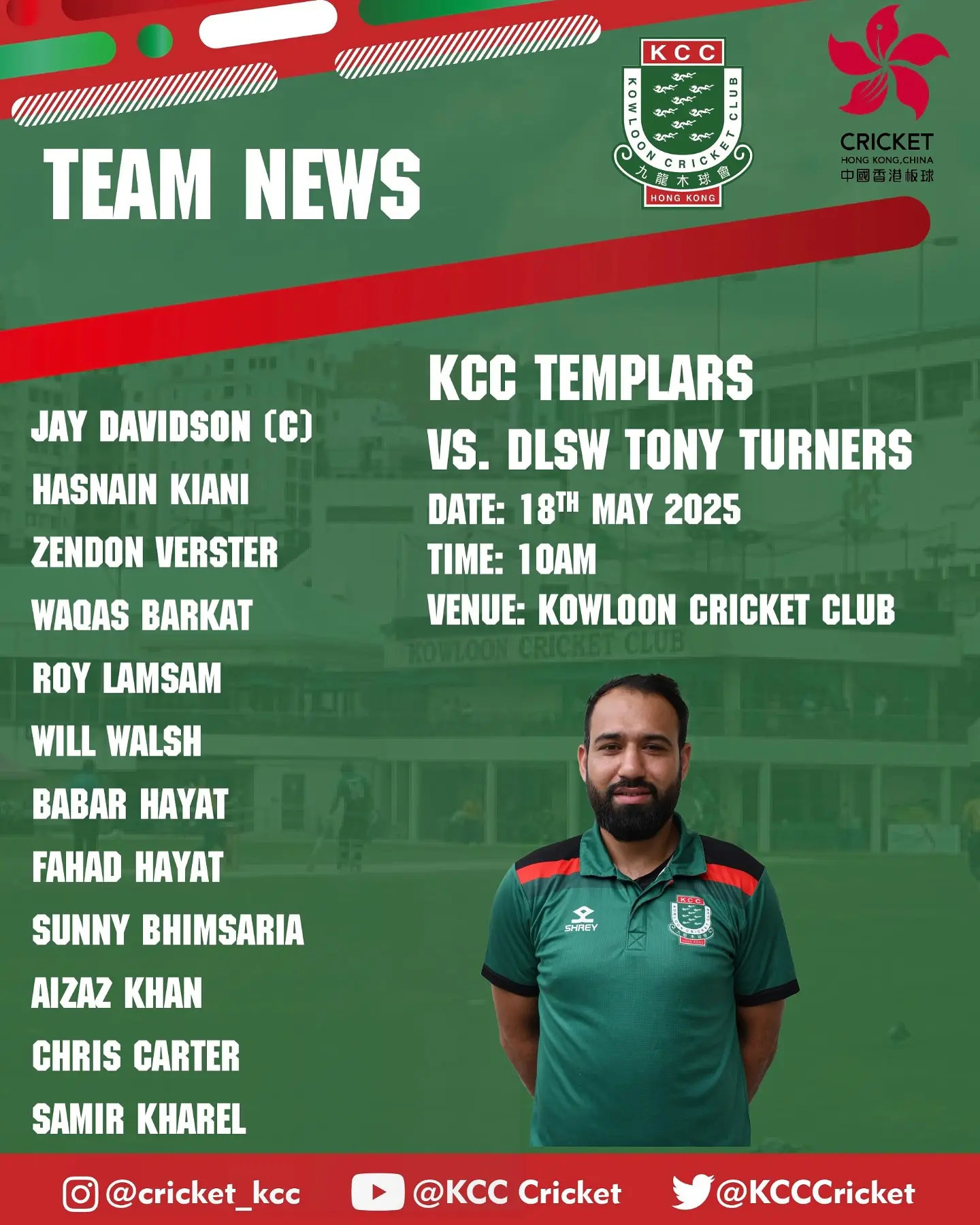 KCC Templars Face DLSW Tony Turners High-stakes cricket battle erupts at Kowloon venue on May 18, 2025, as teams clash fiercely!