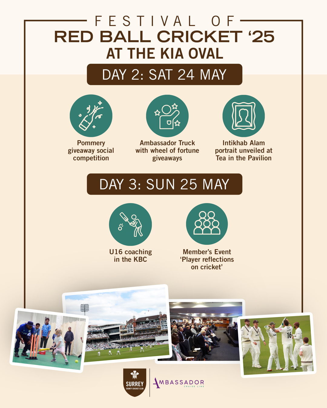 Kia Oval Festival Celebrates Red Ball Cricket