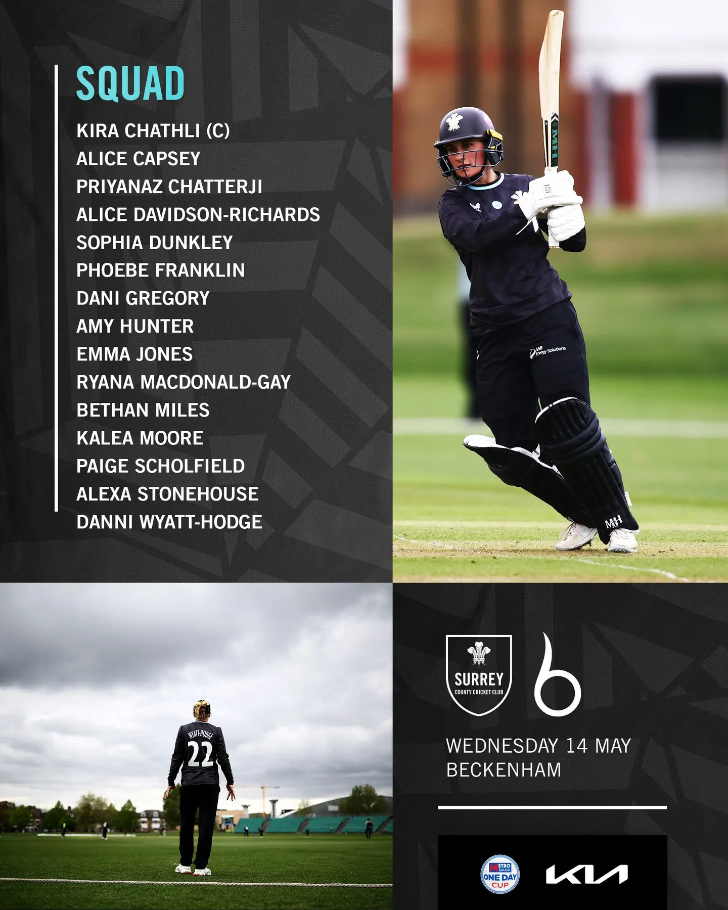 Kira Chathli Leads Surrey Amid Squad Shake-Up Surrey adapts squad with fresh faces as injuries prompt lineup tweaks for the Blaze clash!
