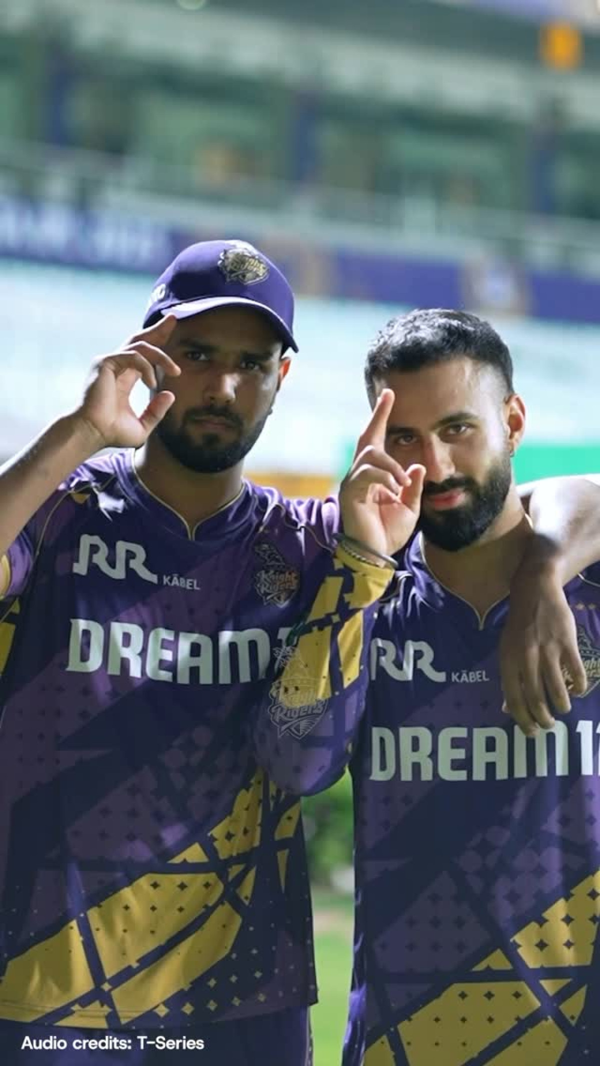 Harshit Rana and Ramandeep Singh share a humorous moment as they gear up for TATAIPL2025.!