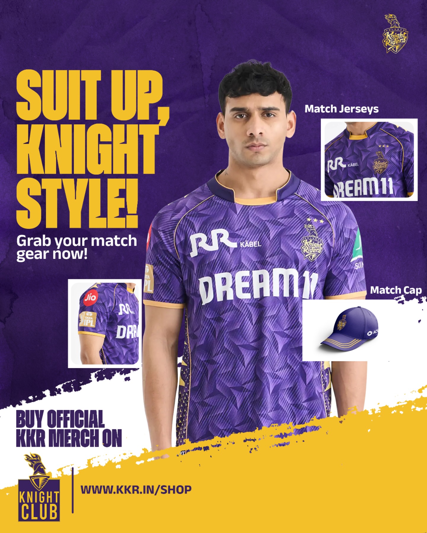 Exclusive gear for die-hard fans via the Knight club app – gear up and support KKR now!!!!