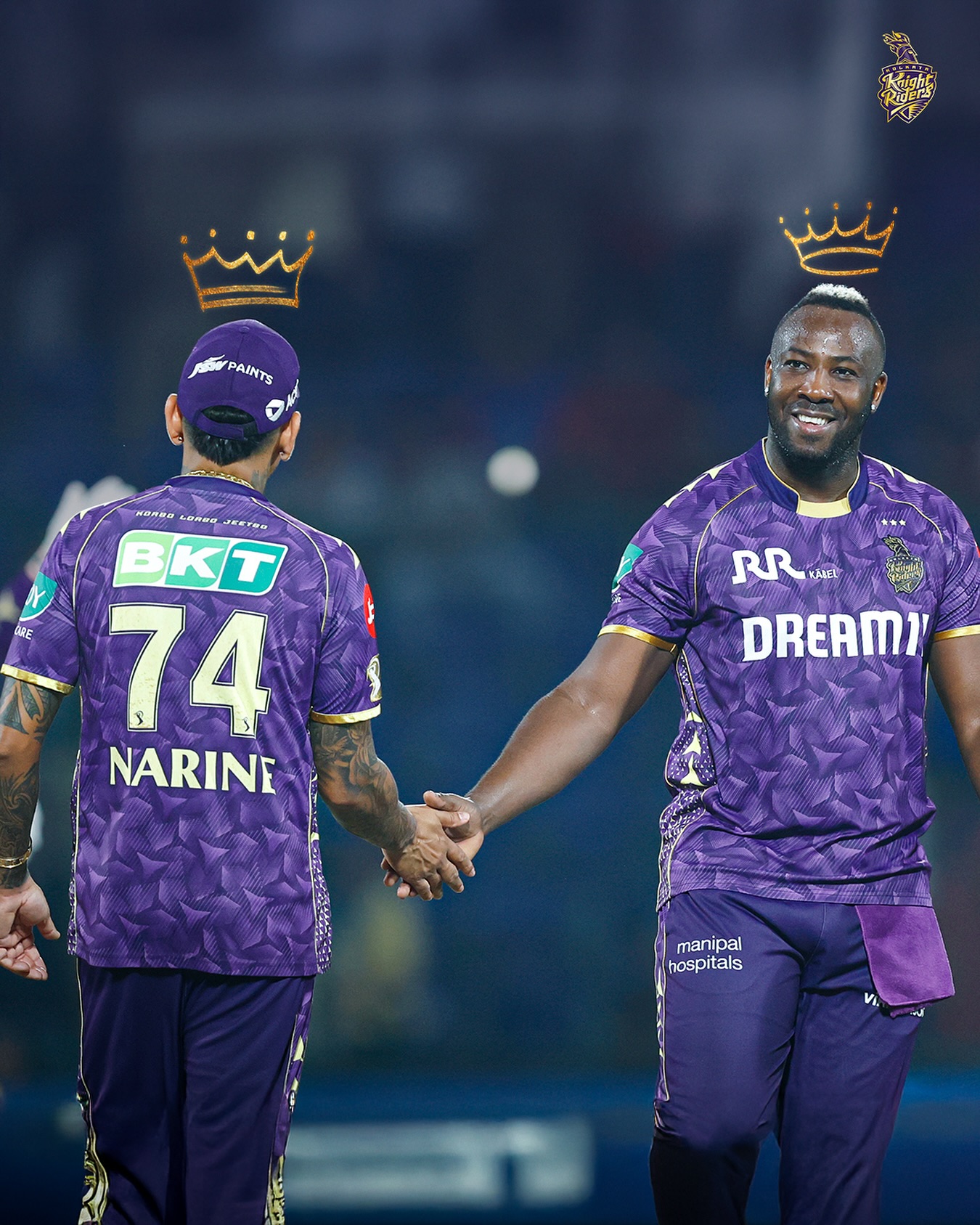 KKR Lights Up Instagram With Star-Studded IPL 2025 Update Sunil Narine Andre Russell shine in IPL win.