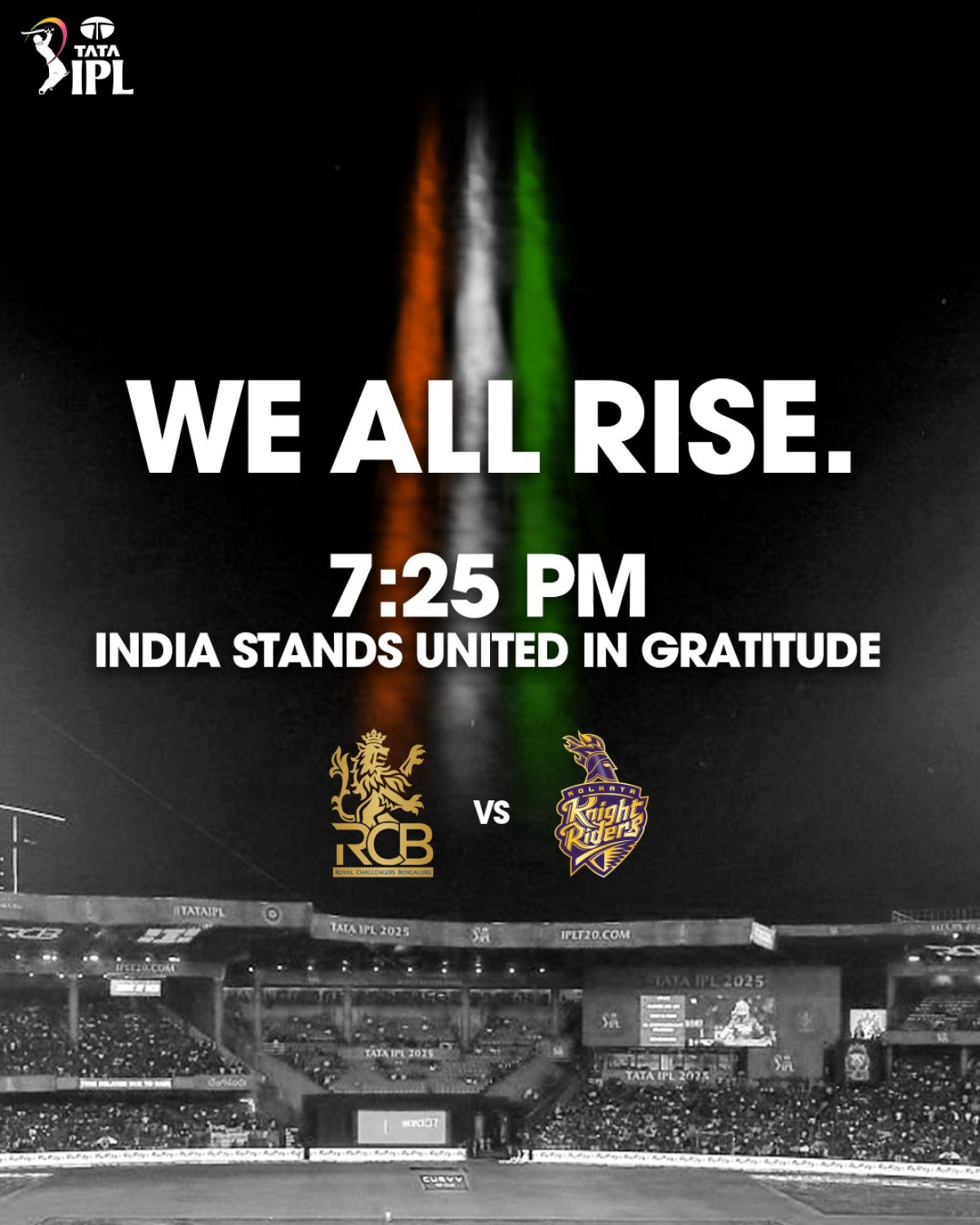KKR United in National Pride Moment Honoring freedom and valor as KKR and fans unite through the spirit of the national anthem