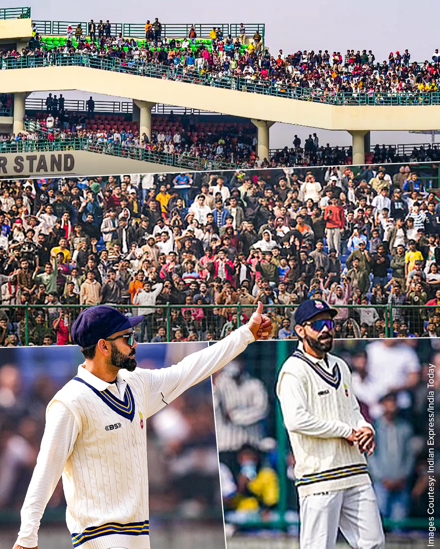 Virat Kohli dons his white uniform one last time in Delhi's iconic match vibe as farewell!