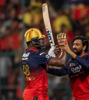 Krunal Pandya leads RCB with a brilliant innings, igniting the crowd with unmatched energy