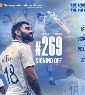 Sehwag School salutes Kohli’s legacy, inspiring the next generation of cricket champions!!!