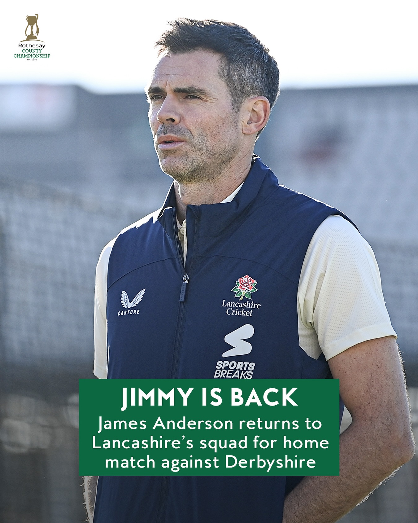 Legend Returns To County Championship Lancashire's icon returns to the pitch, igniting buzz for tomorrow's County Championship!