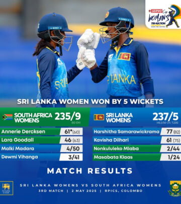 Bowling brilliance propels Sri Lanka women to their sixth ODI win, igniting proud fervor!