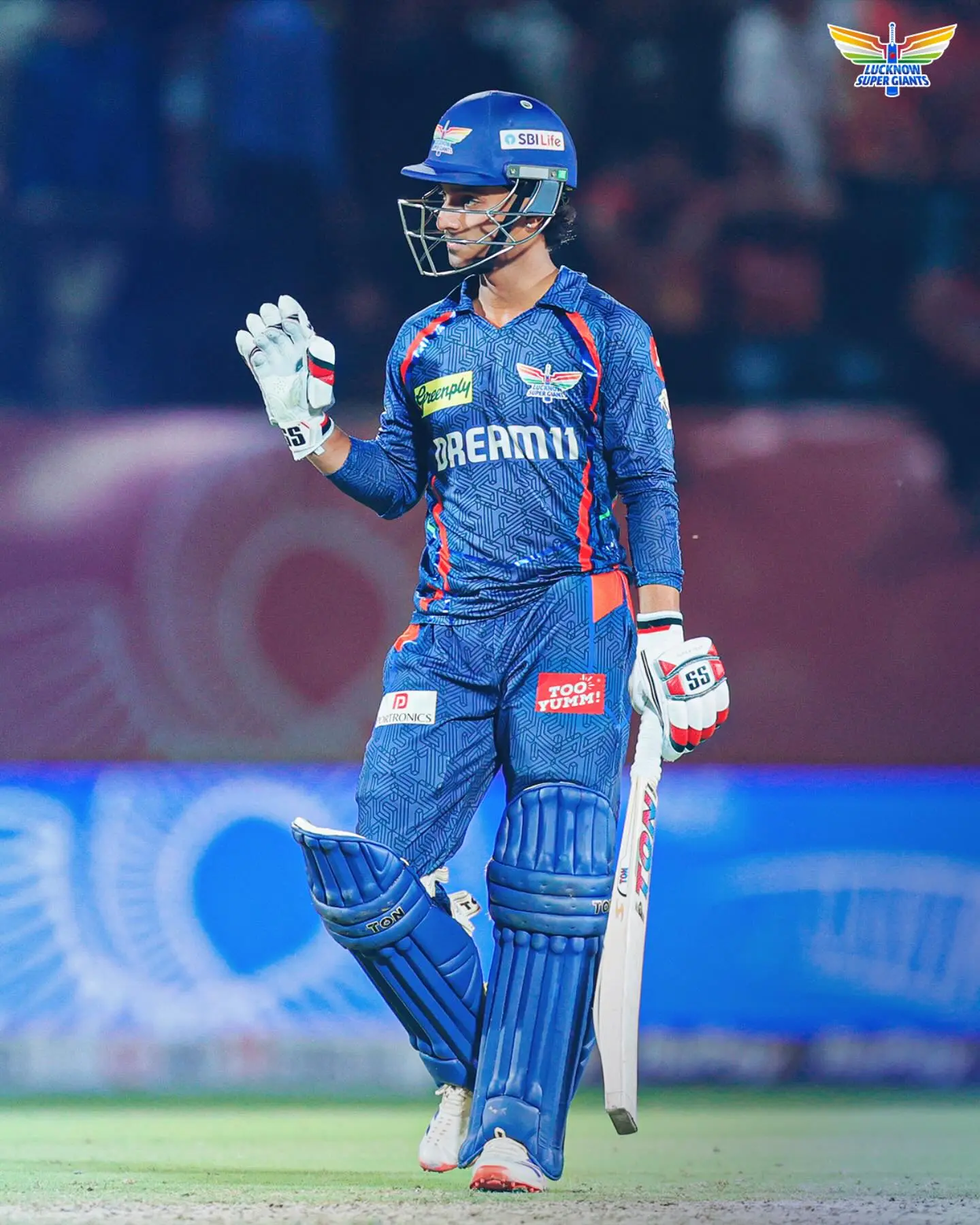 Lucknow Super Giants Applaud Ayush’s Fighting Spirit Displaying resilience and passion on field, the team celebrates young talent's hard work!