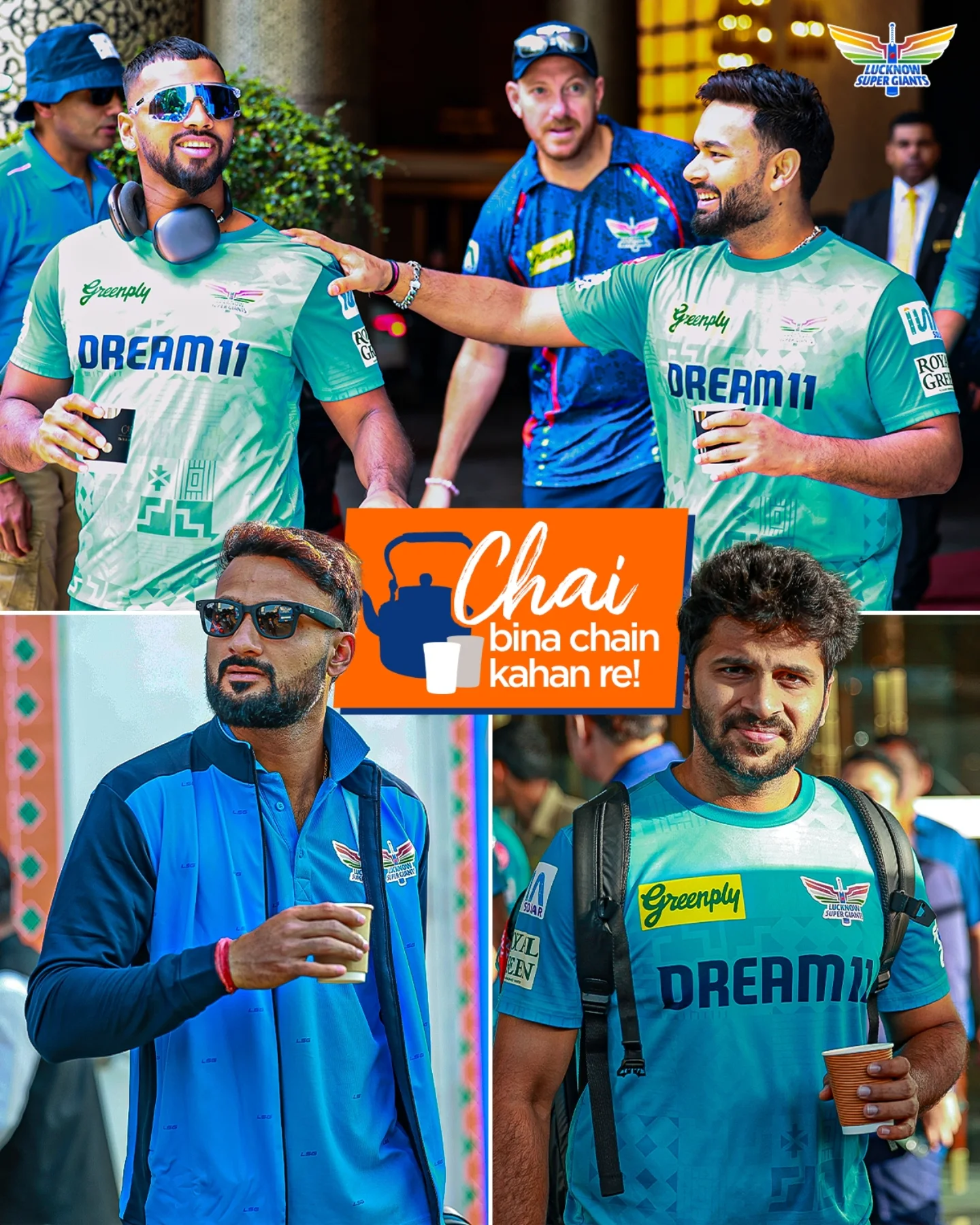 Igniting fan passion, super giants share a comforting cup of tea in a creative Instagram reveal!