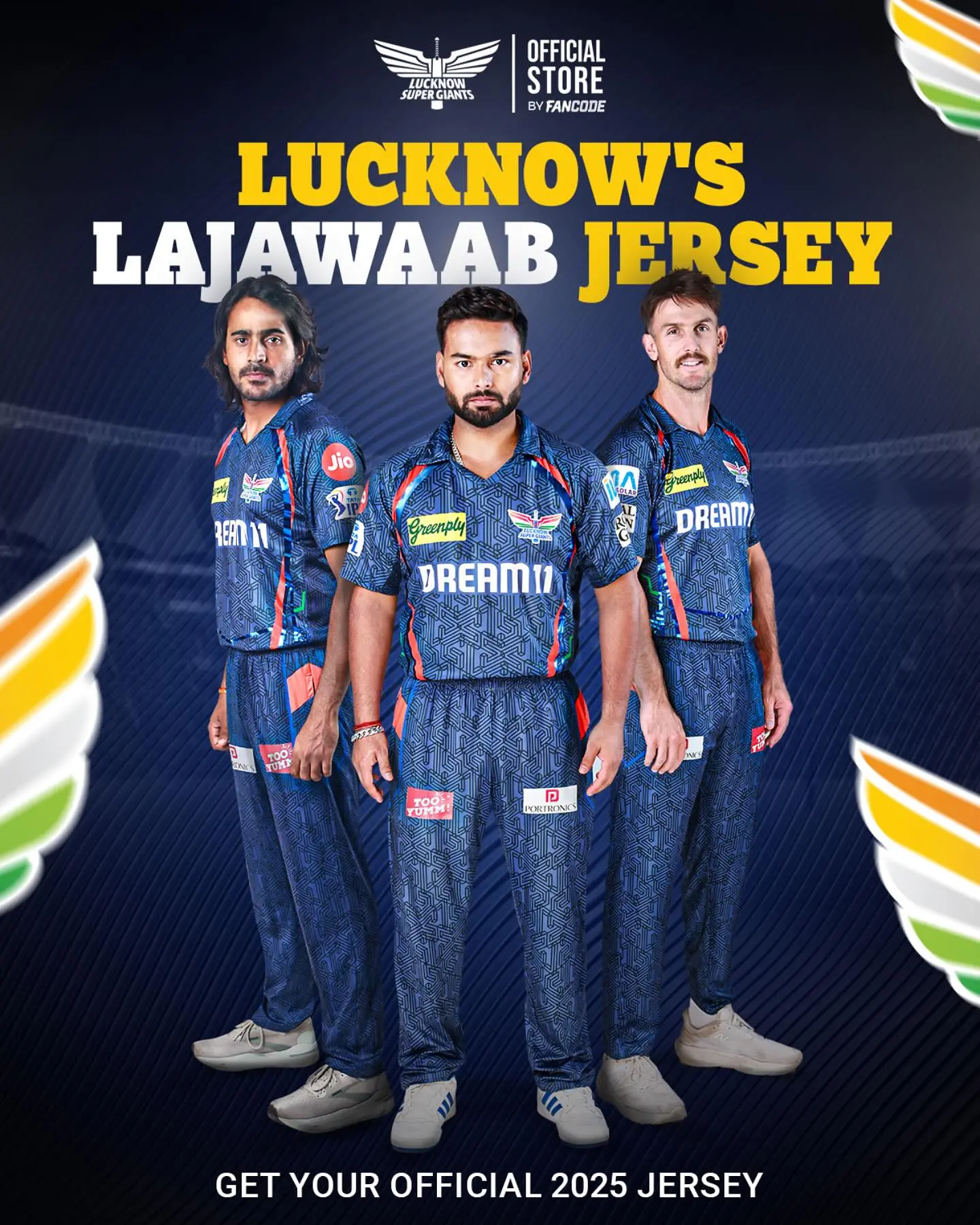 Lucknow Super Giants Unveil Official 2025 Jersey Experience T20 cricket in style with the brand-new 2025 kit, fusing heritage and bold pace.