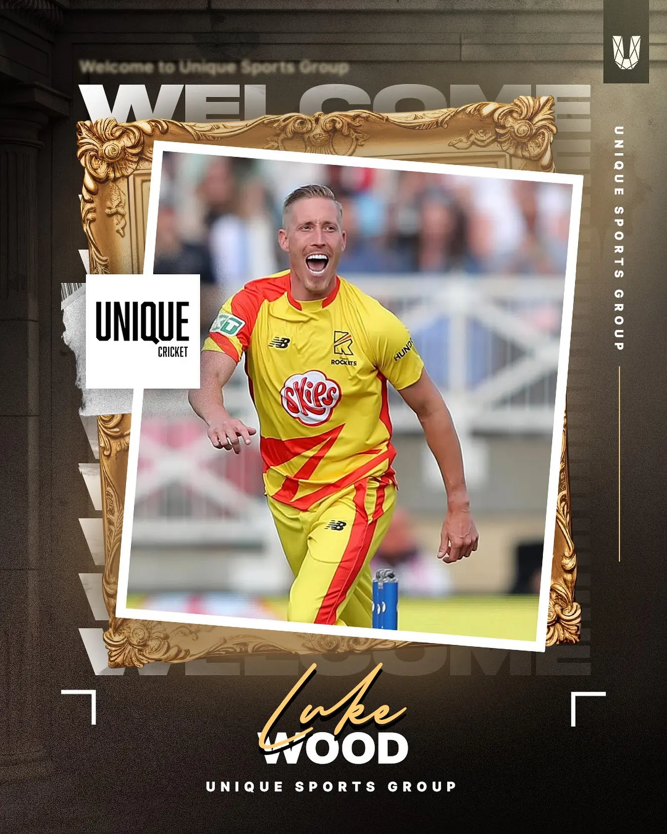 Luke Wood Joins Unique Cricket Renowned fast bowler embarks on exciting new frontier, sparking fresh interest in game!!!!