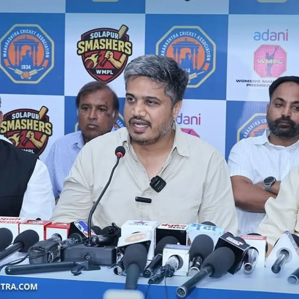 Maharashtra Cricket Unveils New League Plans Solapur Press Conference Announces MPL, WMPL, Academy Launch & 75L Infrastructure Boost!!