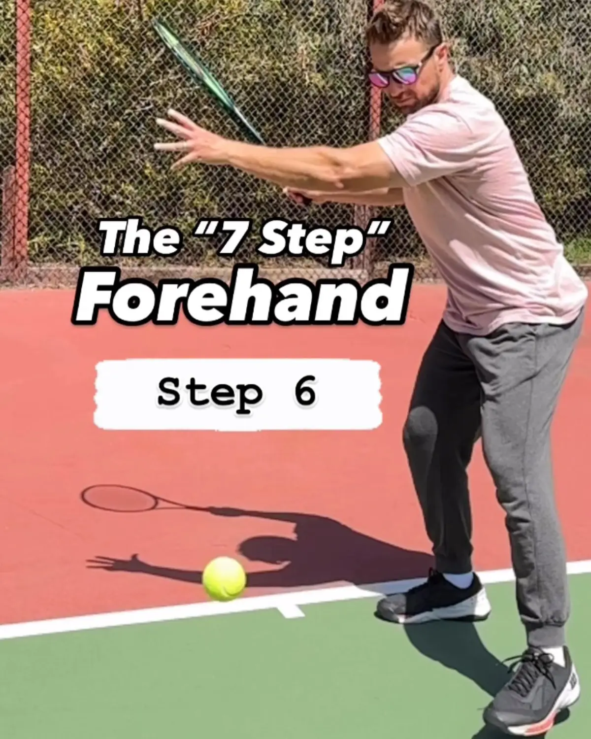 Matt Jones unveils step 6 of his signature forehand technique, inspiring tennis enthusiasts worldwide.