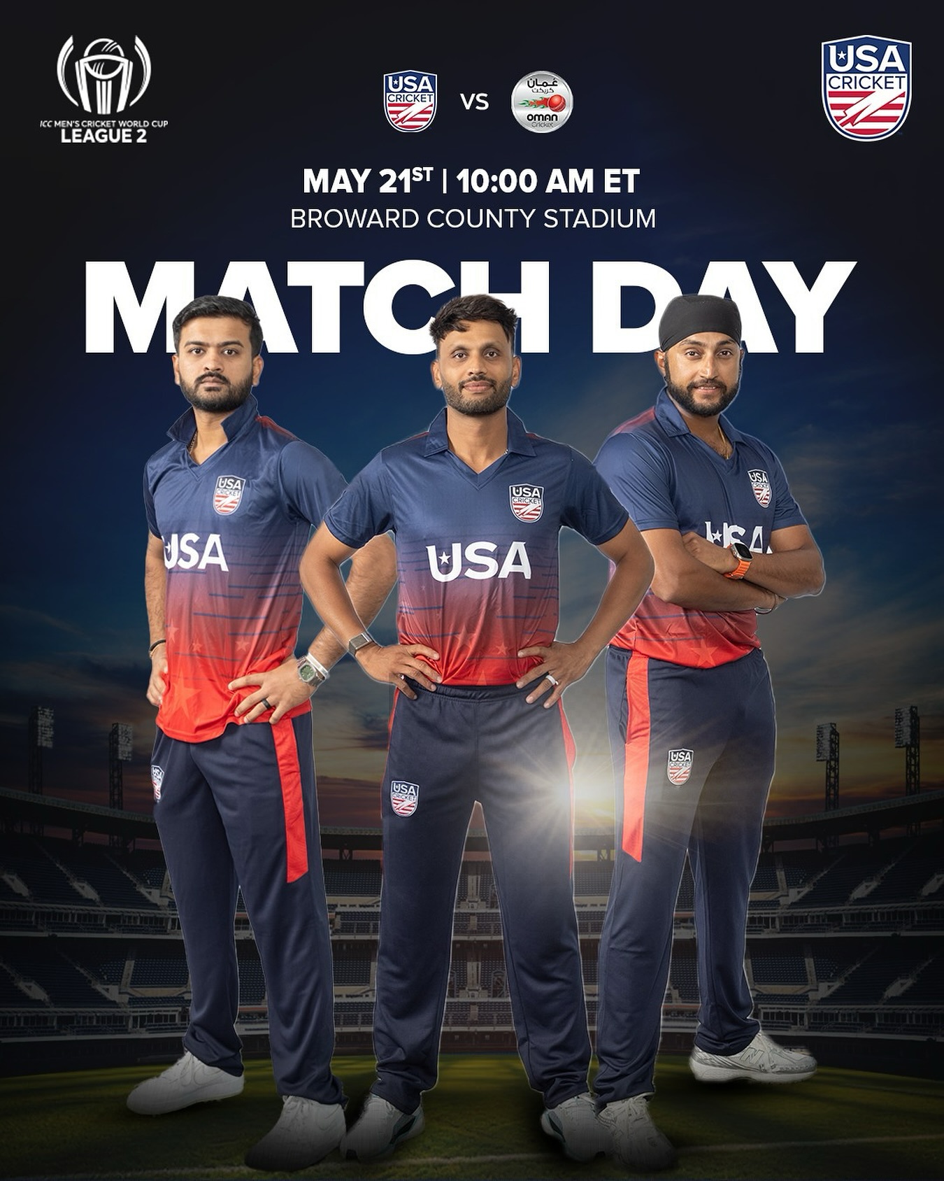 Match Day Action: USA Vs Oman in Ft. Lauderdale Cricket enthusiasts, gear up for Team USA's showdown against Oman with live coverage today