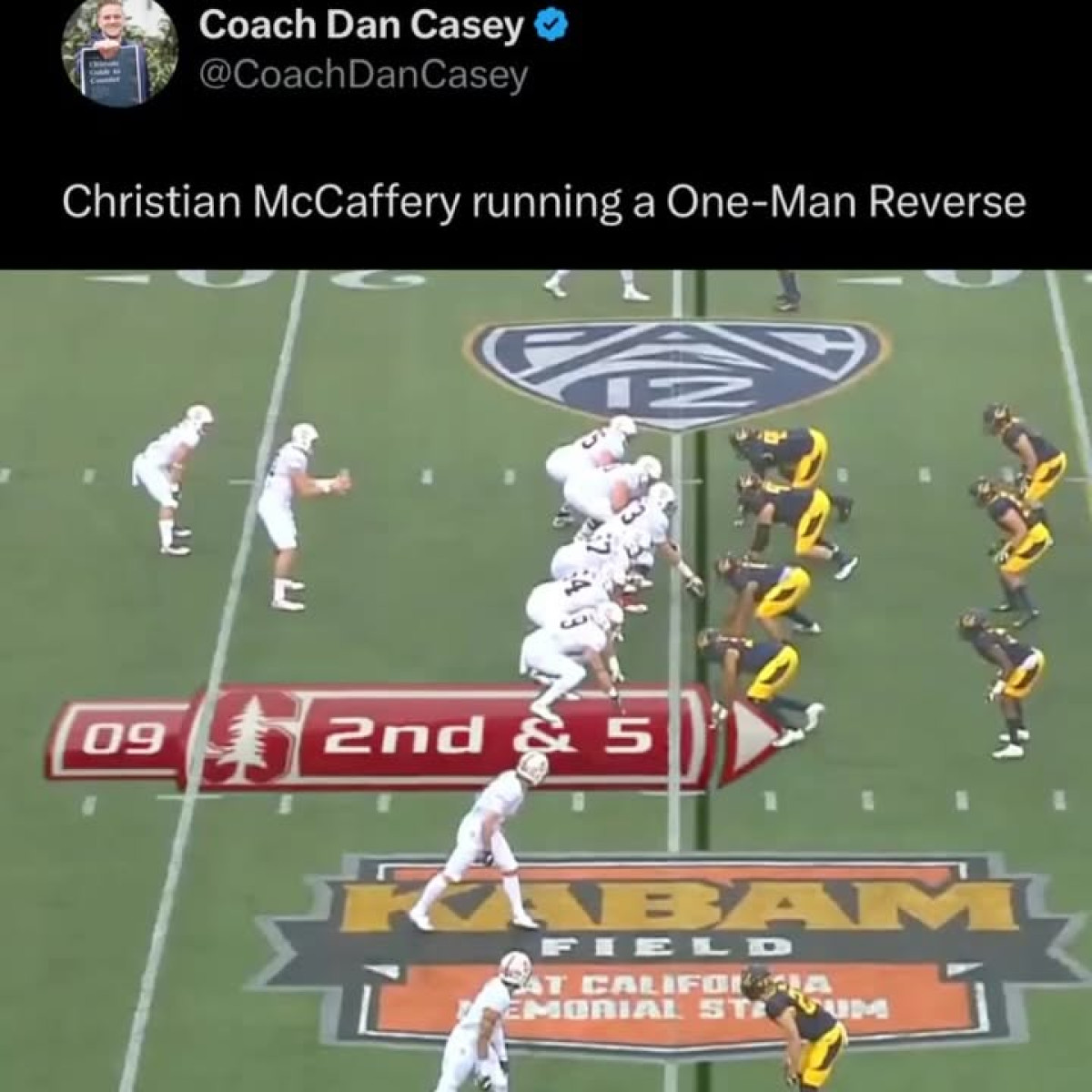 McCaffery’s One-Man Reverse: Tactical Innovation Coach Dan Casey spotlights Christian McCaffery’s daring maneuver as a novel fall strategy.