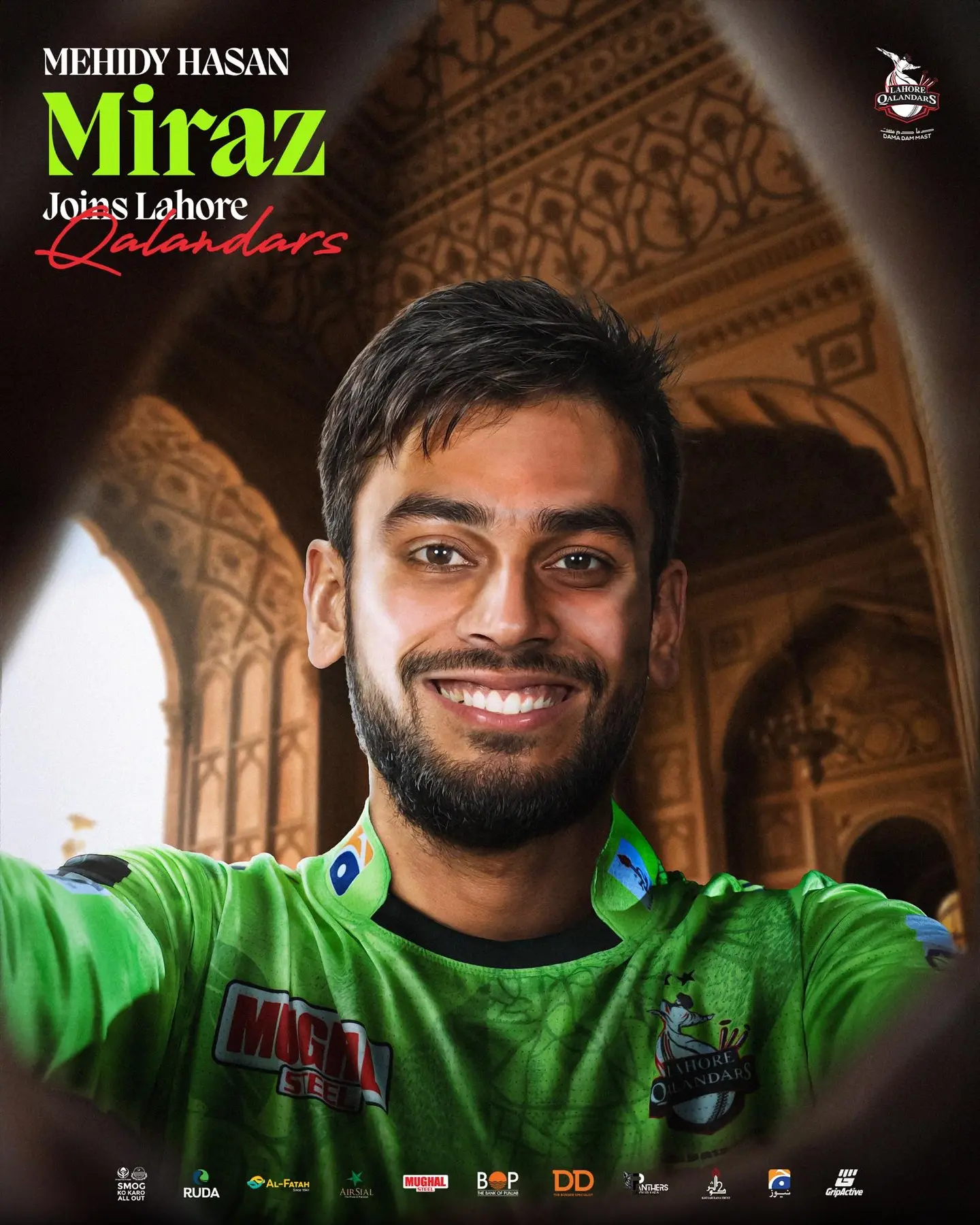 Mehidy Hasan Joins Lahore Qalandars Squad Mehidy Hasan's step into Lahore Qalandars thrills fans as cricket legend joins PSL action