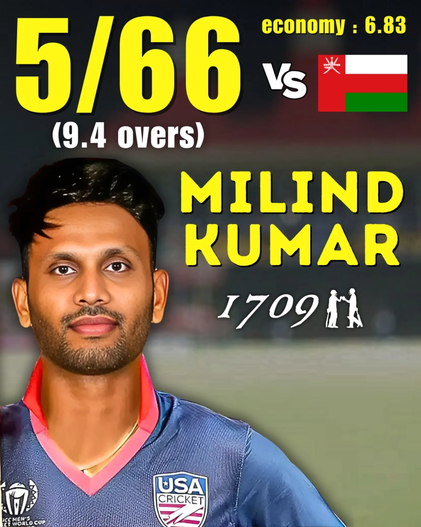 Milind Kumar’s 5-Wicket Haul Dazzles Against Oman Milind Kumar's fivefer ignites the ODI pitch with a stellar display that left Oman stunned.