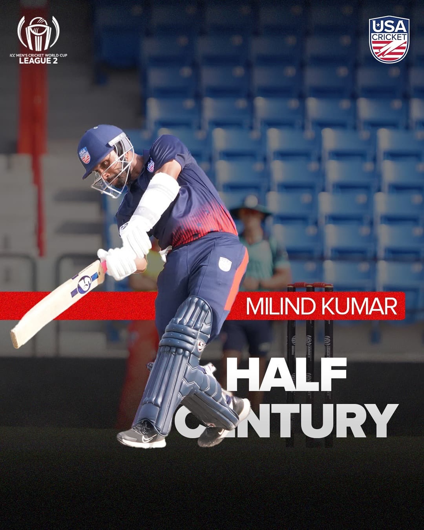 Milind Kumar’s Fifty Shines in USA vs Oman Clash A Run Milestone Dazzles in a Thrilling Test, Showcasing Superb Batting Brilliance, truly!