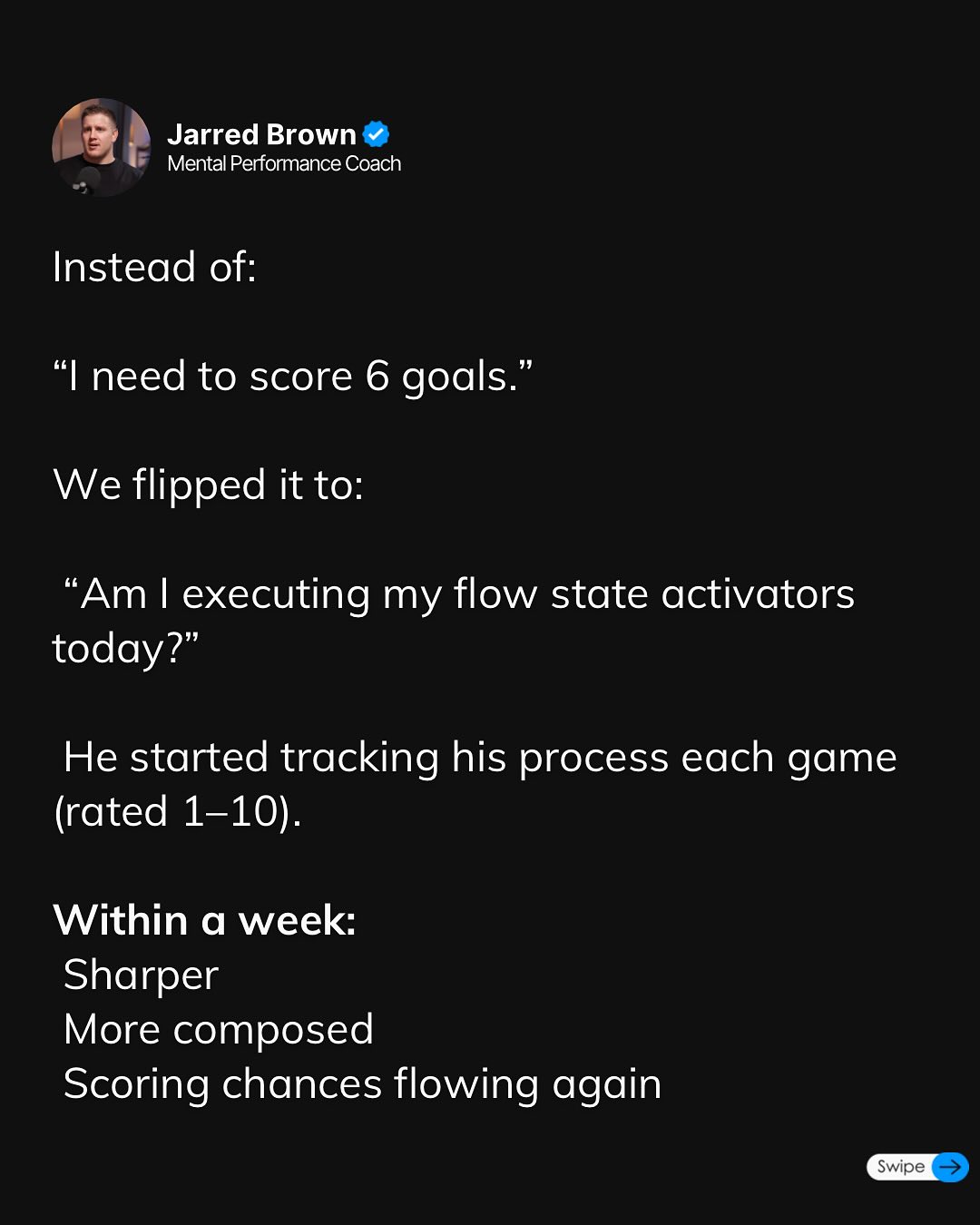 Mind Over Metrics: From Outcome Goals to Flow