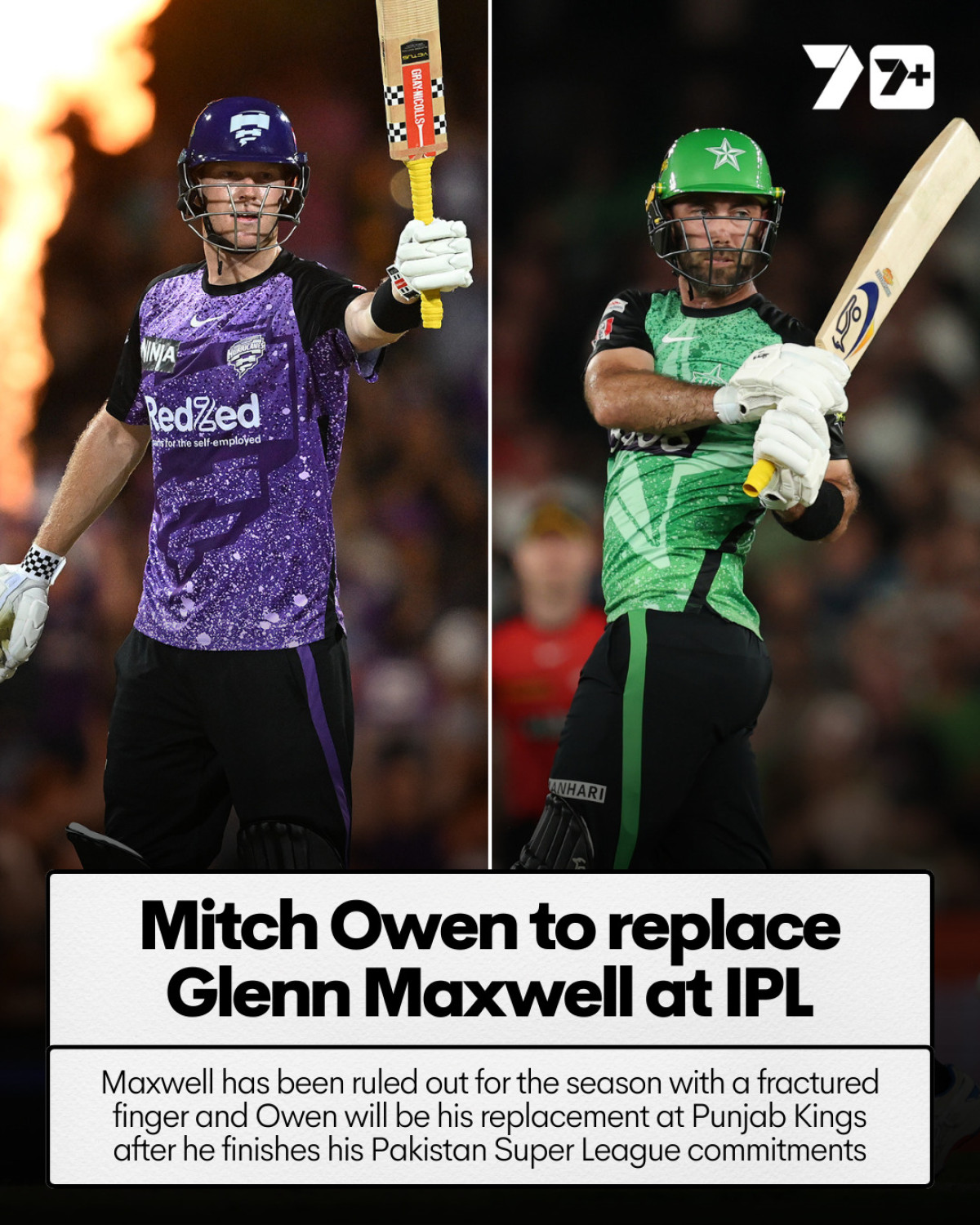 Mitch Owen Replaces Maxwell At Punjab Kings BBL14 star Mitch Owen, celebrated as Player of The Final, steps in after Maxwell's injury!
