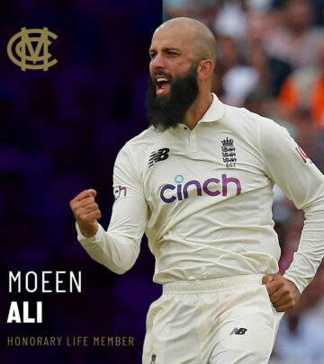 Moeen Ali Honored As MCC Life Member