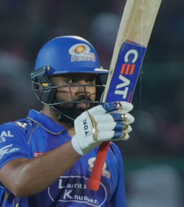 Iconic imagery underscores Mumbai Indians' authority; dominance on cricket field in form.