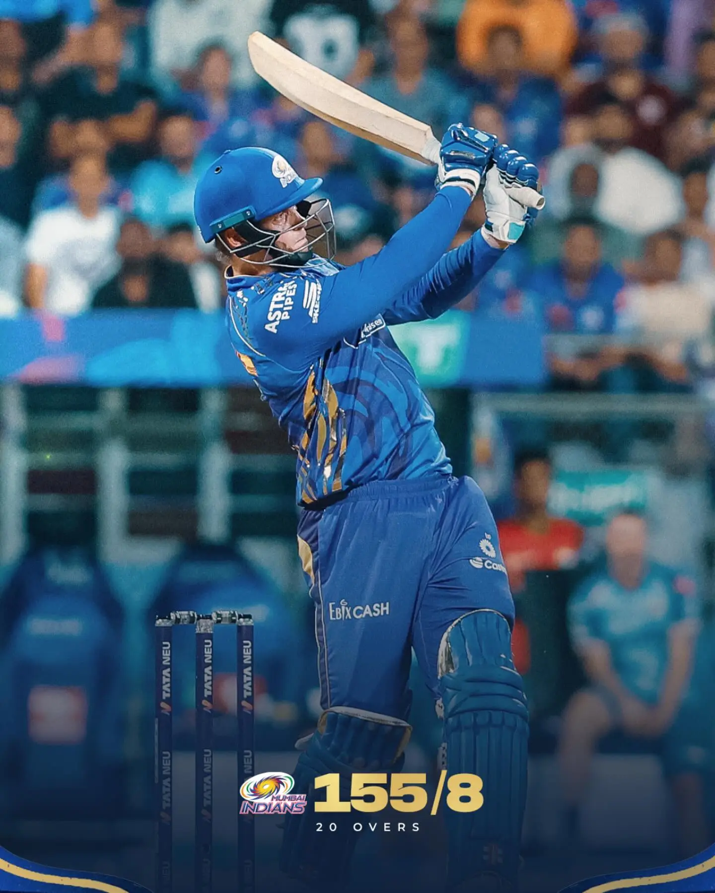Mumbai Indians Defend 155-Run Target Pre-match buzz stirs as Mumbai Indians rely on bowlers to counter a 155-run score. Game on!