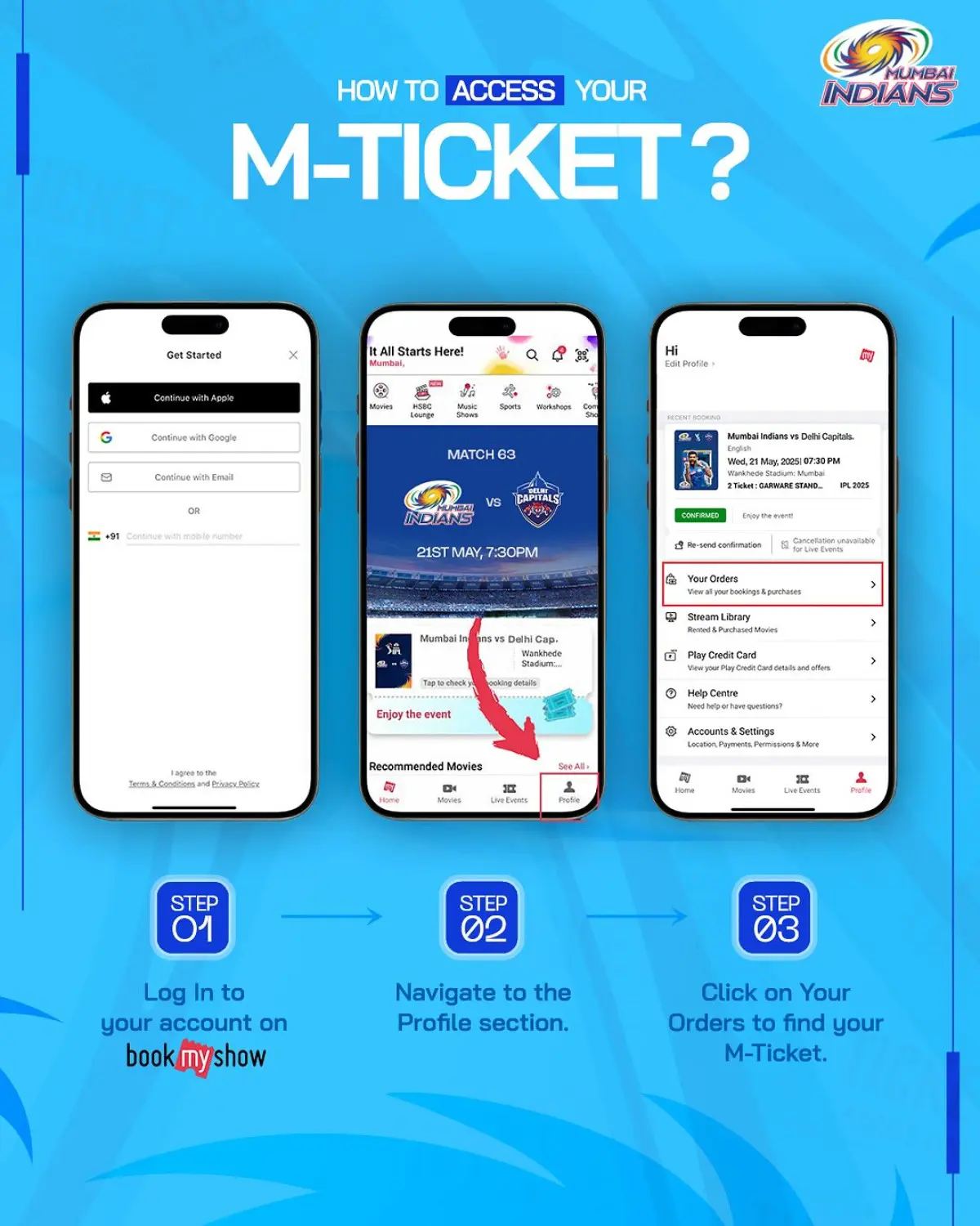 Mumbai Indians Embrace Digital Ticketing Step into a modern era of seamless entry and excitement for every die-hard cricket fan.!!!
