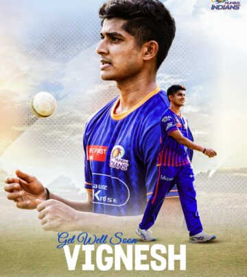 Mumbai Indians share heartfelt recovery wishes as Vignesh Puthur aims to return soon ASAP.