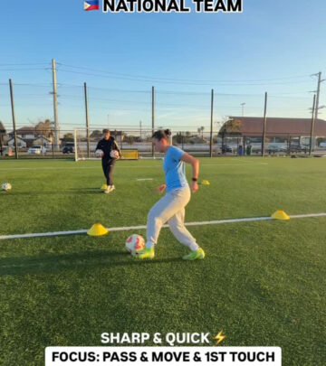 Arimarkey sharpens his left back prowess with Coach Michael on national turf — pure focus.