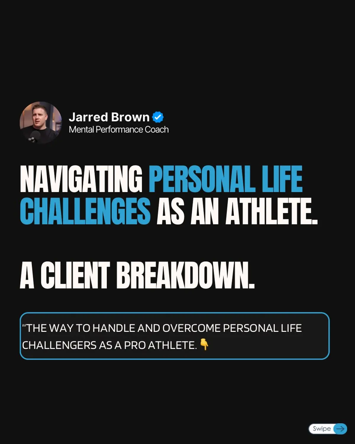 Navigating Personal Challenges As An Athlete Effective mental coaching tips from Jarred Brown to triumph over personal challenges now!
