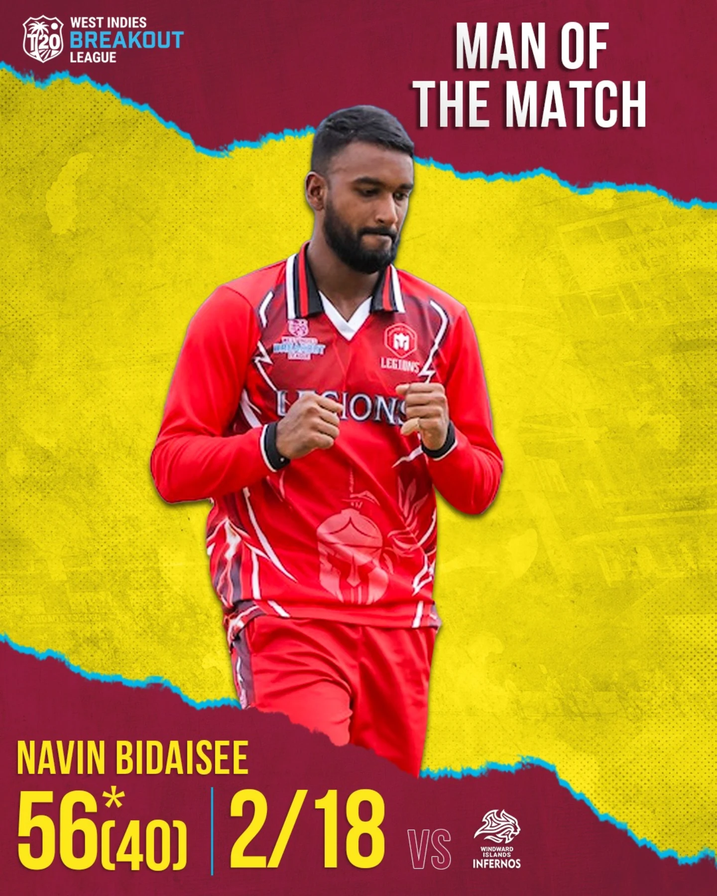 Navin Bidaisee Shines In CPL25 Performance T20 Breakout Star Shines at CPL25, Delivering Elite Brilliance for West Indies Cricket!!!