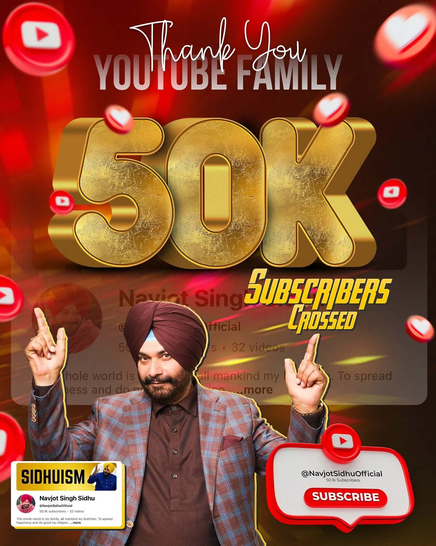 Navjot Sidhu Expresses Gratitude With Family Tribute Iconic cricket commentator Navjot Sidhu reaffirms kinship via a touching Instagram post!!