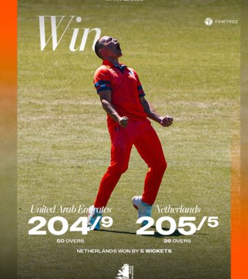 Netherlands Cricket Overpowers UAE In Utrecht
