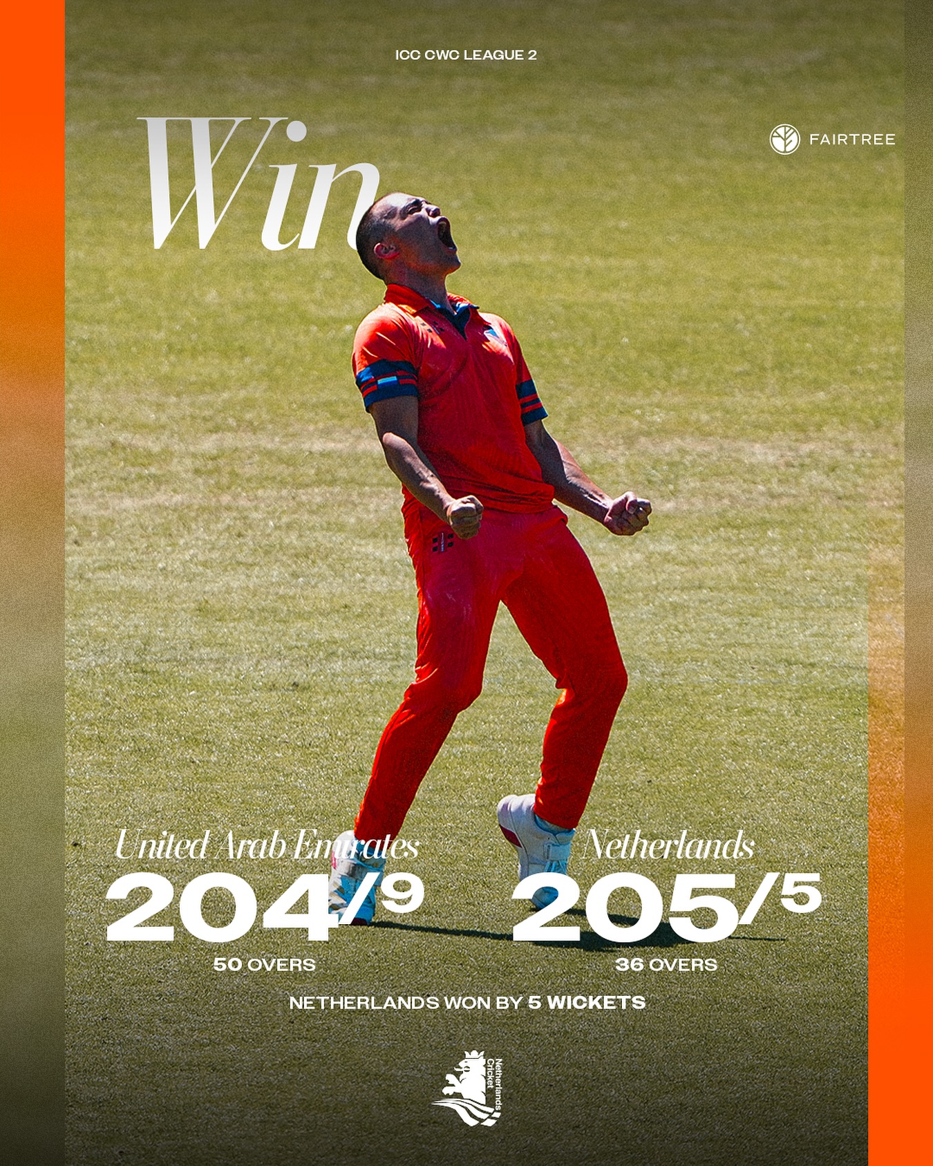 Netherlands Cricket Overpowers UAE In Utrecht Fans cheer as Netherlands cricket team clinches a resounding win in Utrecht ODI clash. Yay!