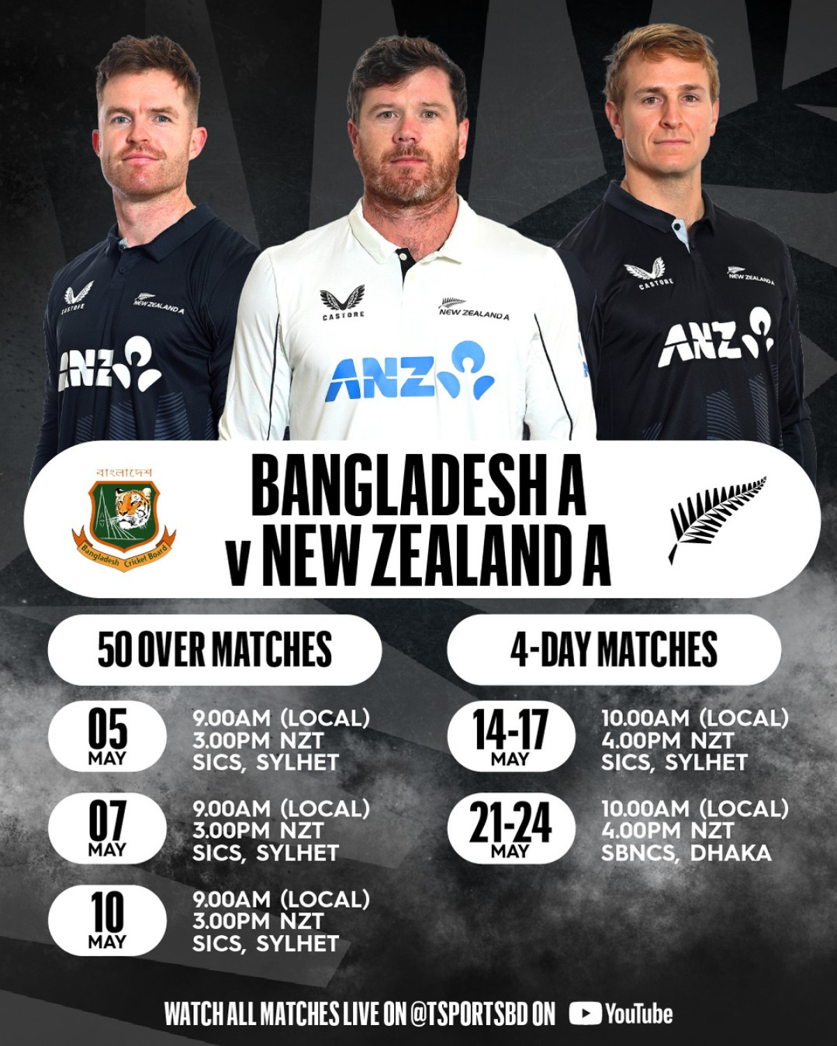 New Zealand A Squad Arrives In Bangladesh New Zealand A squad lands in Bangladesh, marking a start of ODI series journey in style.