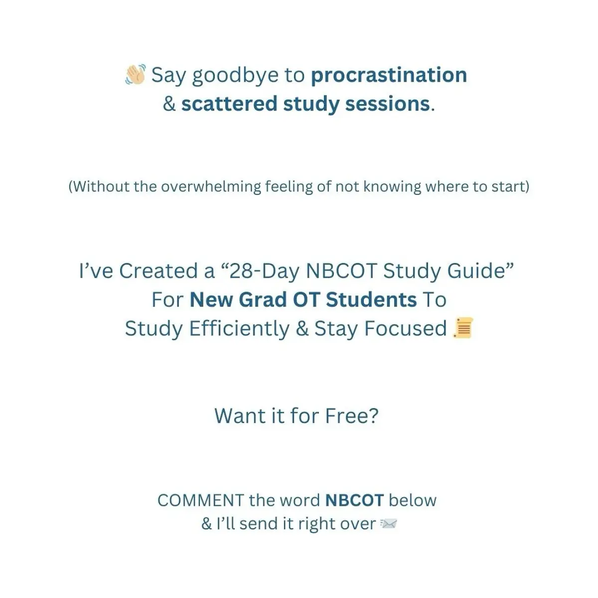 Overcome NBCOT Stress With Strategic Study Guide Streamline your OT exam prep with a free guide to banish stress, build focus, and excel!!!
