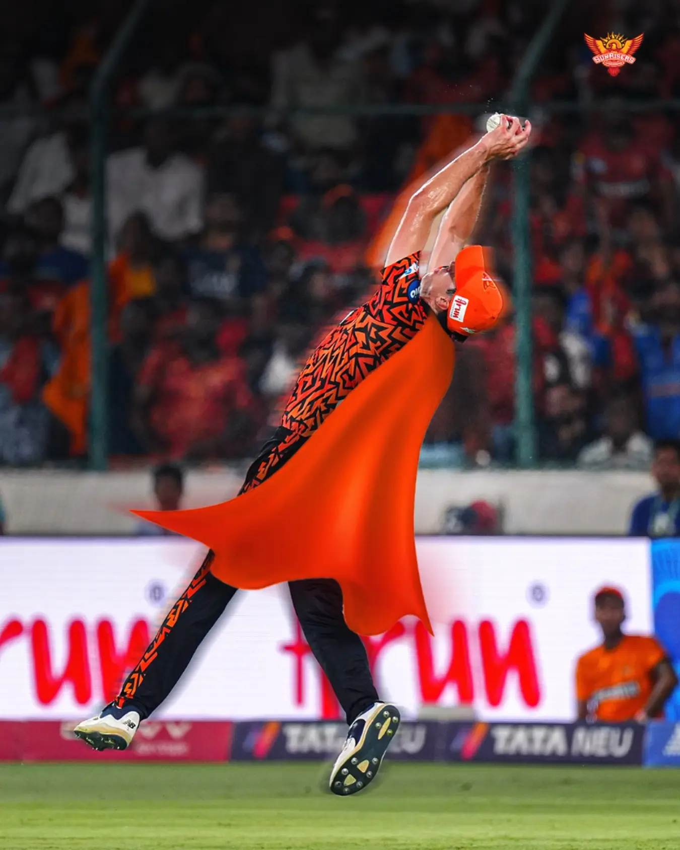 Pat Cummins Takes Flight For SRH Dynamic performance electrifies cricket fans ahead of the upcoming TATA IPL showdown now.
