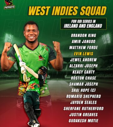 Flying high with Evin Lewis: Patriots ready to inspire ODIs across Ireland and England!!!!