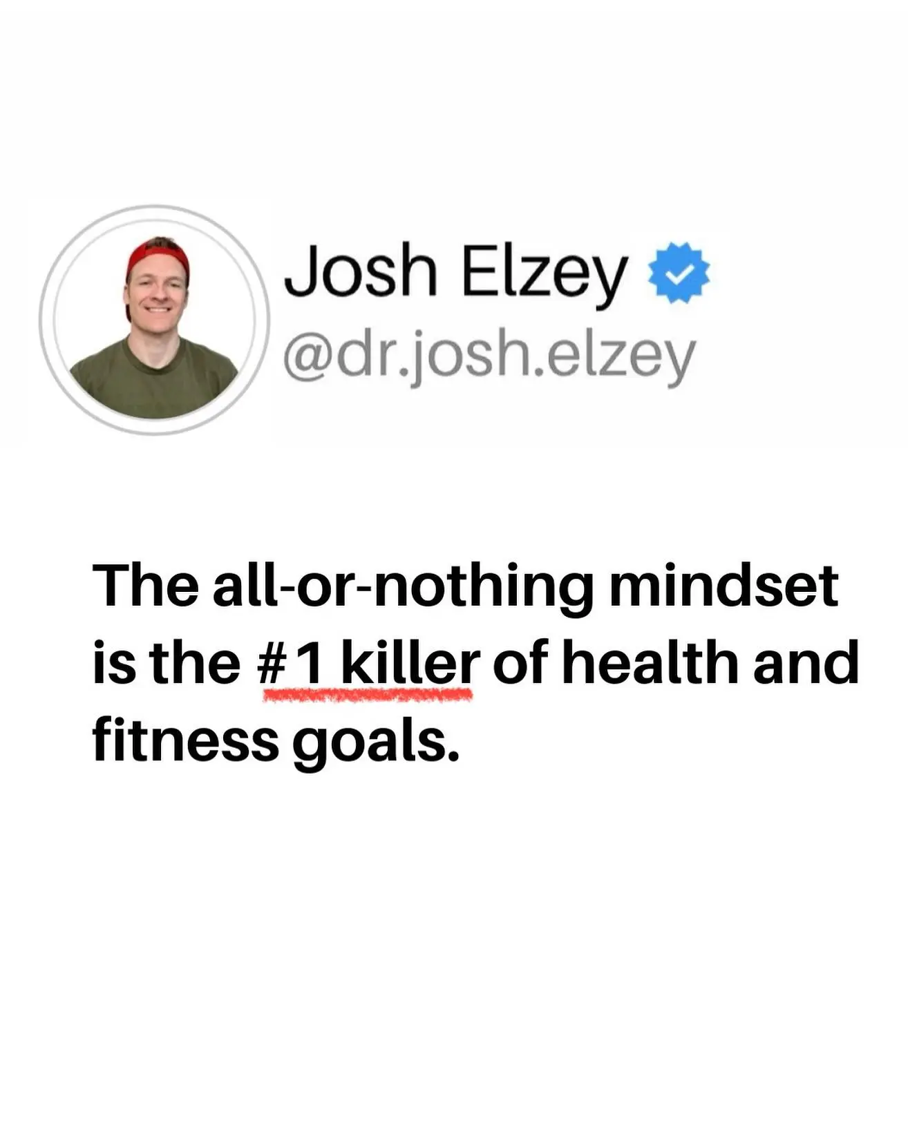 Perfection Is A Lie: Embrace Persistence In Fitness Persist Through Effort: Dr. Josh Elzey urges consistent training for lasting fitness gains