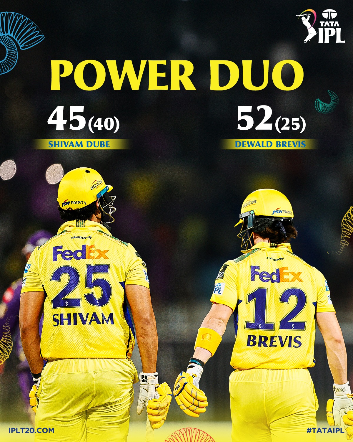 Power Duo Ignites CSK Triumph Duo ignites CSK win, lighting the pitch with brilliant play and unmatched energy on point.