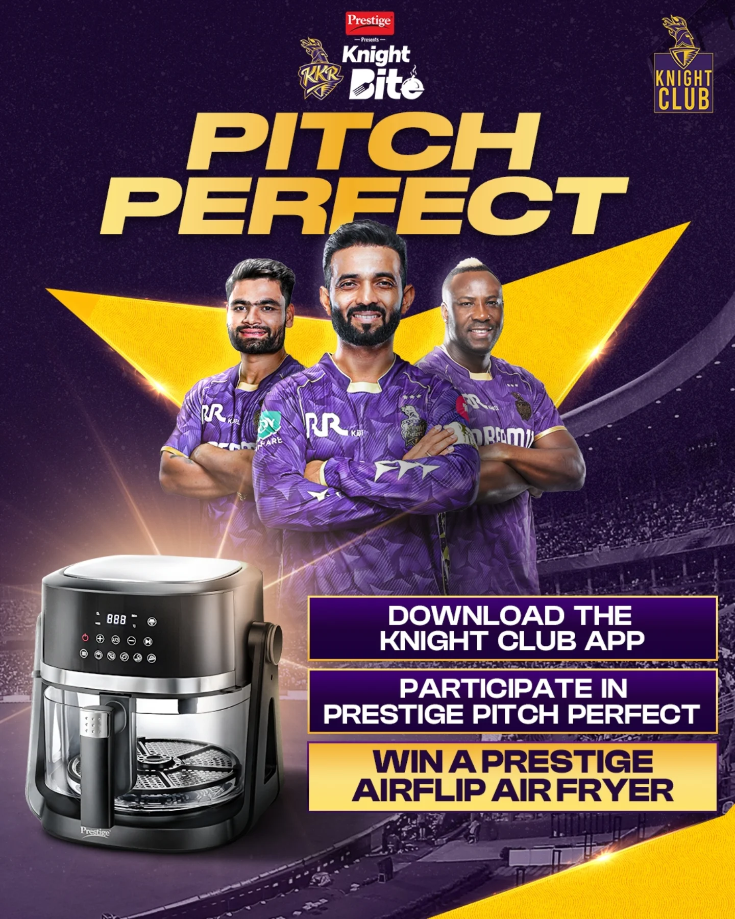 Prestige Pitch Perfect Contest Launches Dive into the contest and seize the chance to win the Prestige Airflip Air Fryer! - Enter!