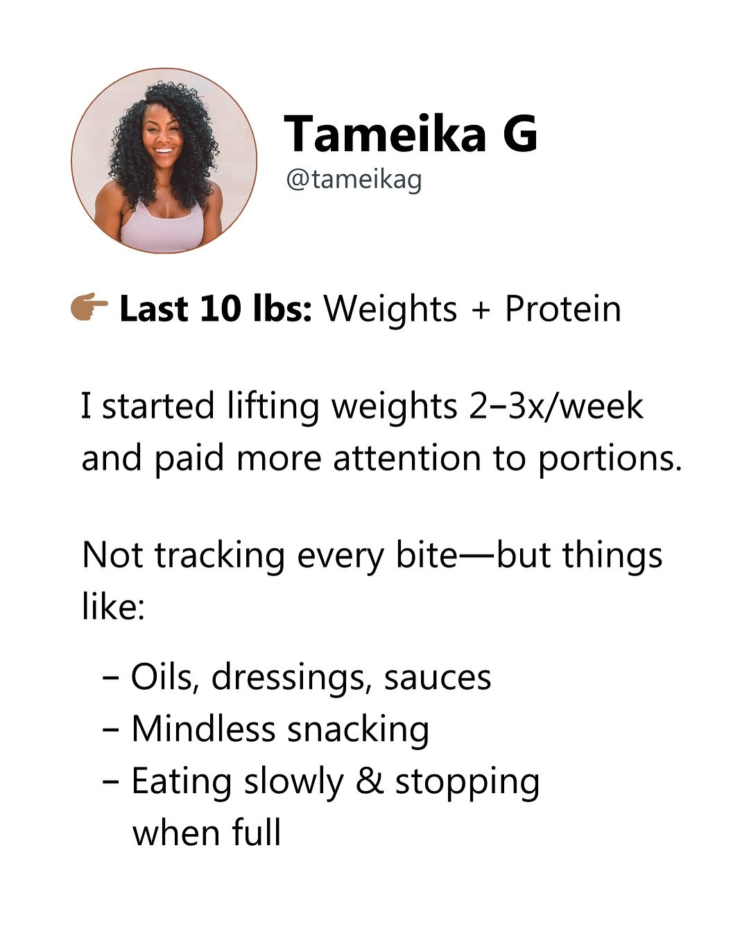 Protein Power: Weight Loss Tips From Tameika Gentles